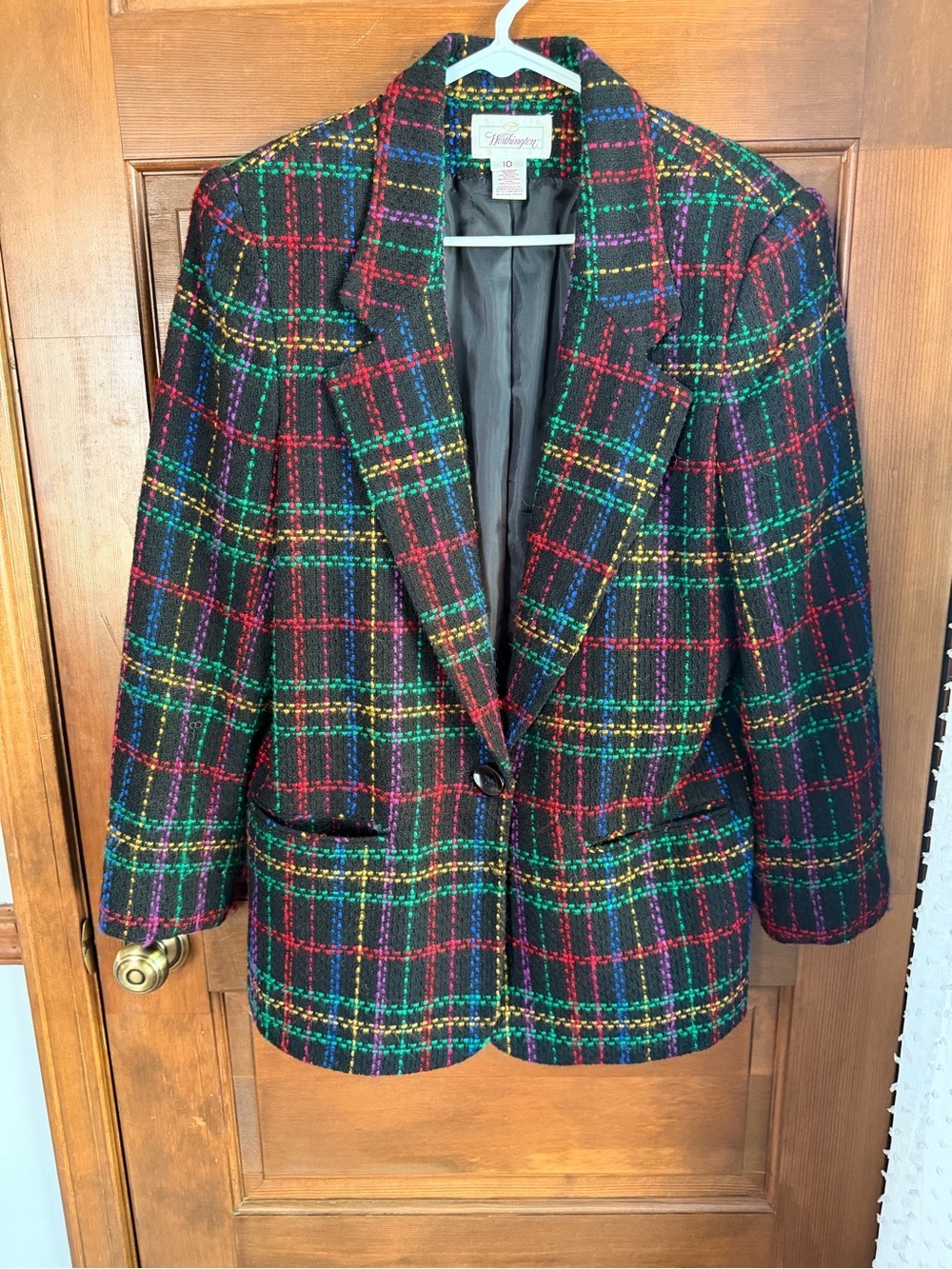 VINTAGE WORTHINGTON RAINBOW TWEED BLAZER